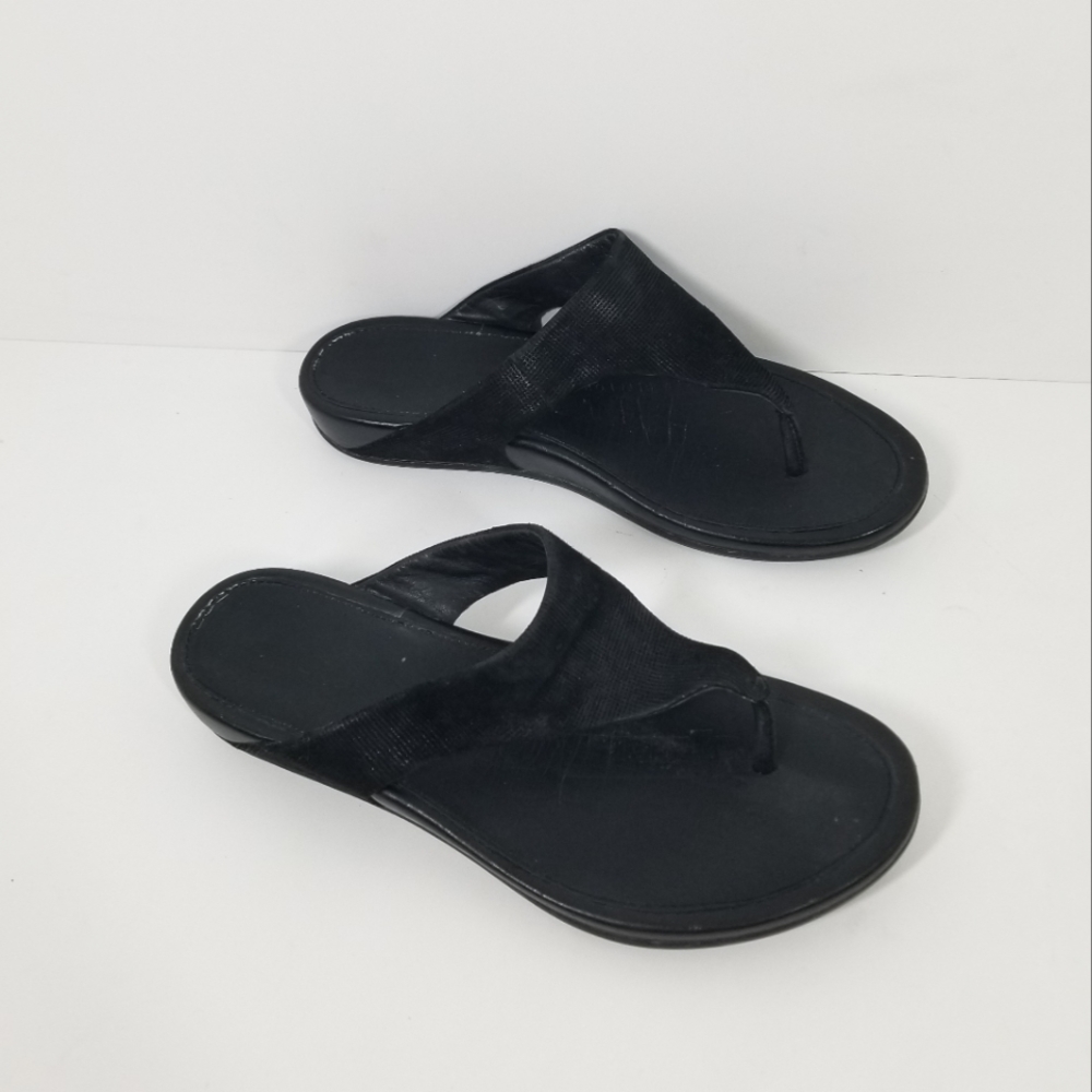 SuanlaTDS Wedge Sandals For Women – Elastic Ankle Strap T-Strap Thong Flip Flops, Low Heel Comfort Summer Shoes